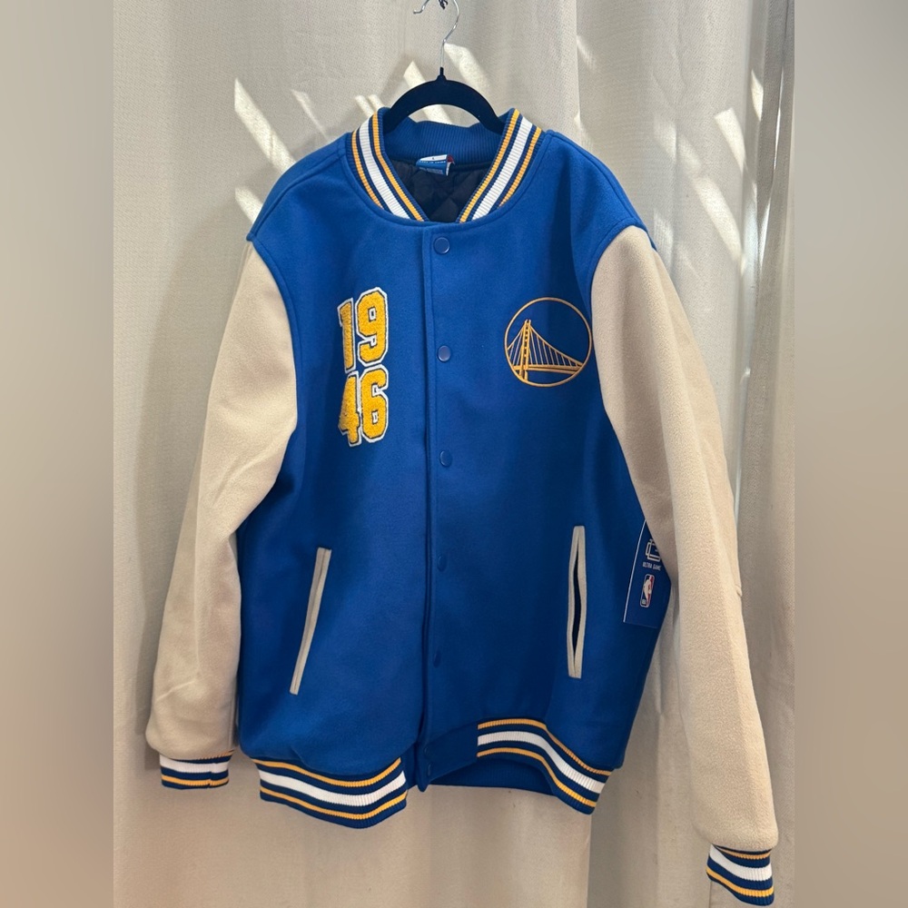 UltraGame Golden State Warriors “1946” wool Varsity Jacket sz L